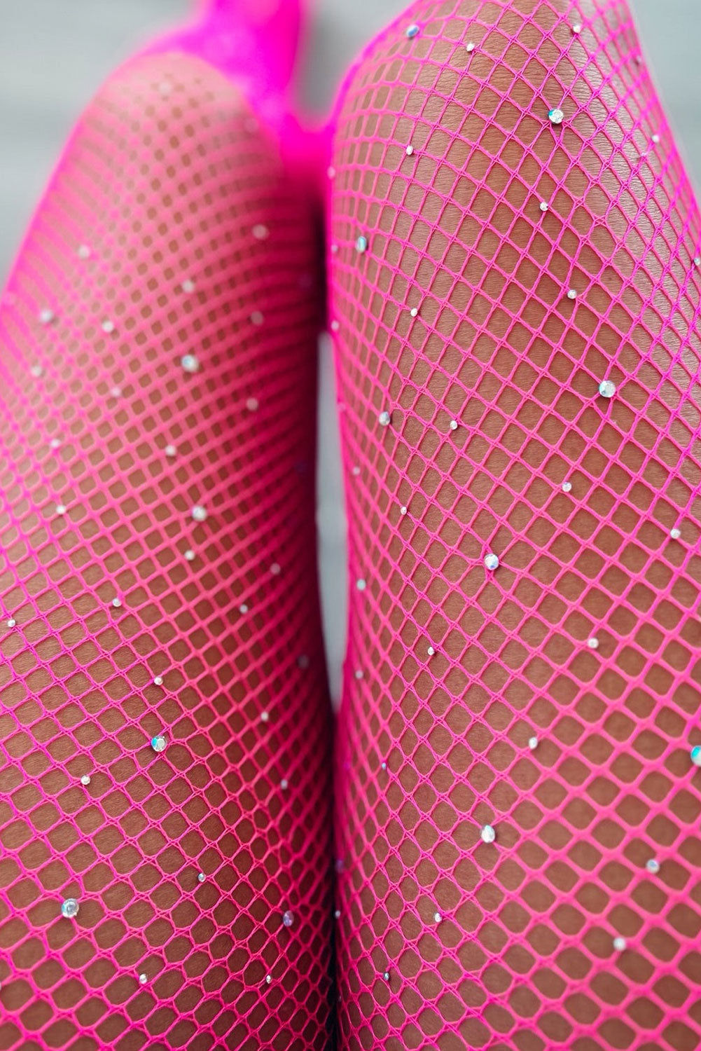 Flesh Sexy Rhinestone Fishnet Pantyhose